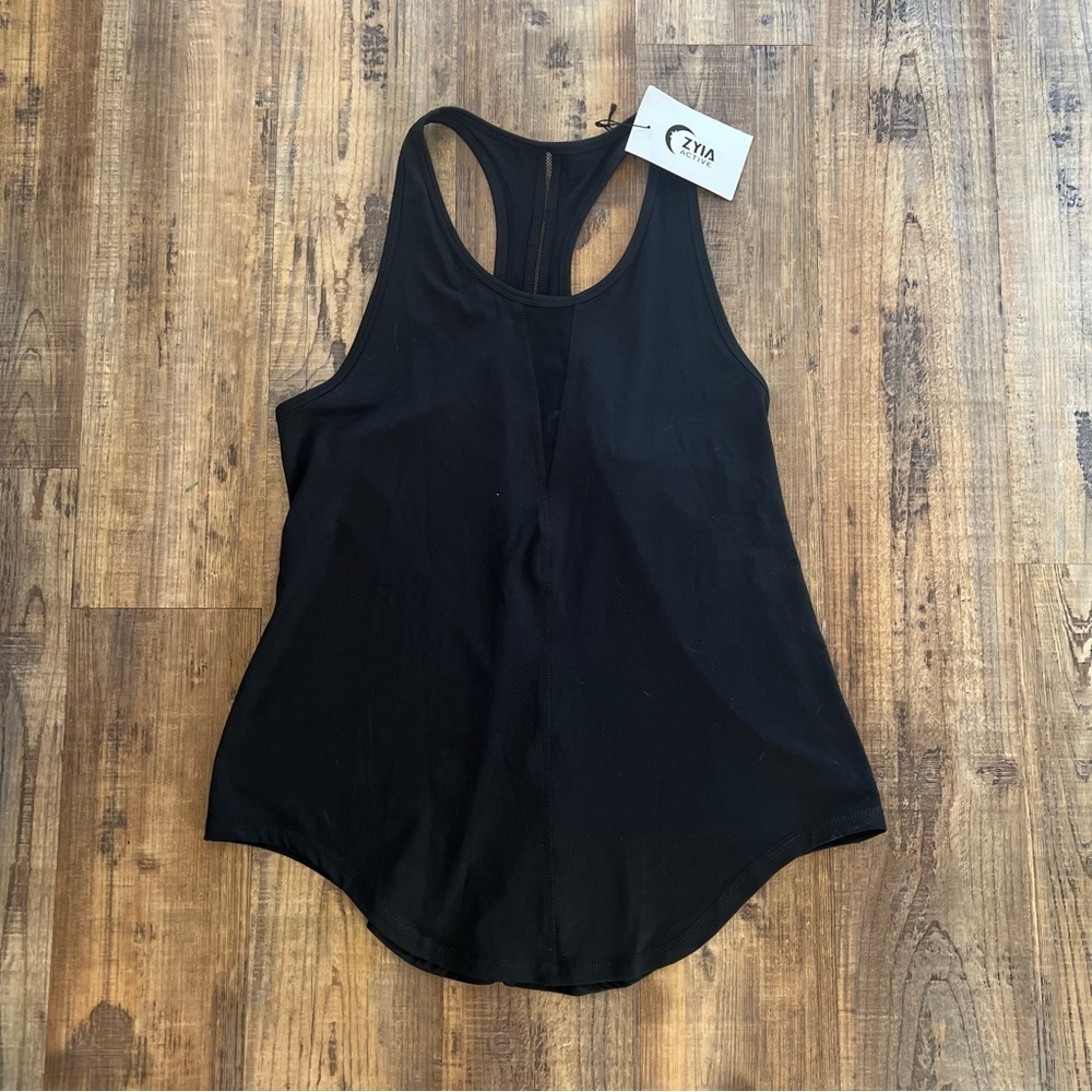 Zyia Womens Black Effortless Tank- Long Size XXL Activewear Casual NWT